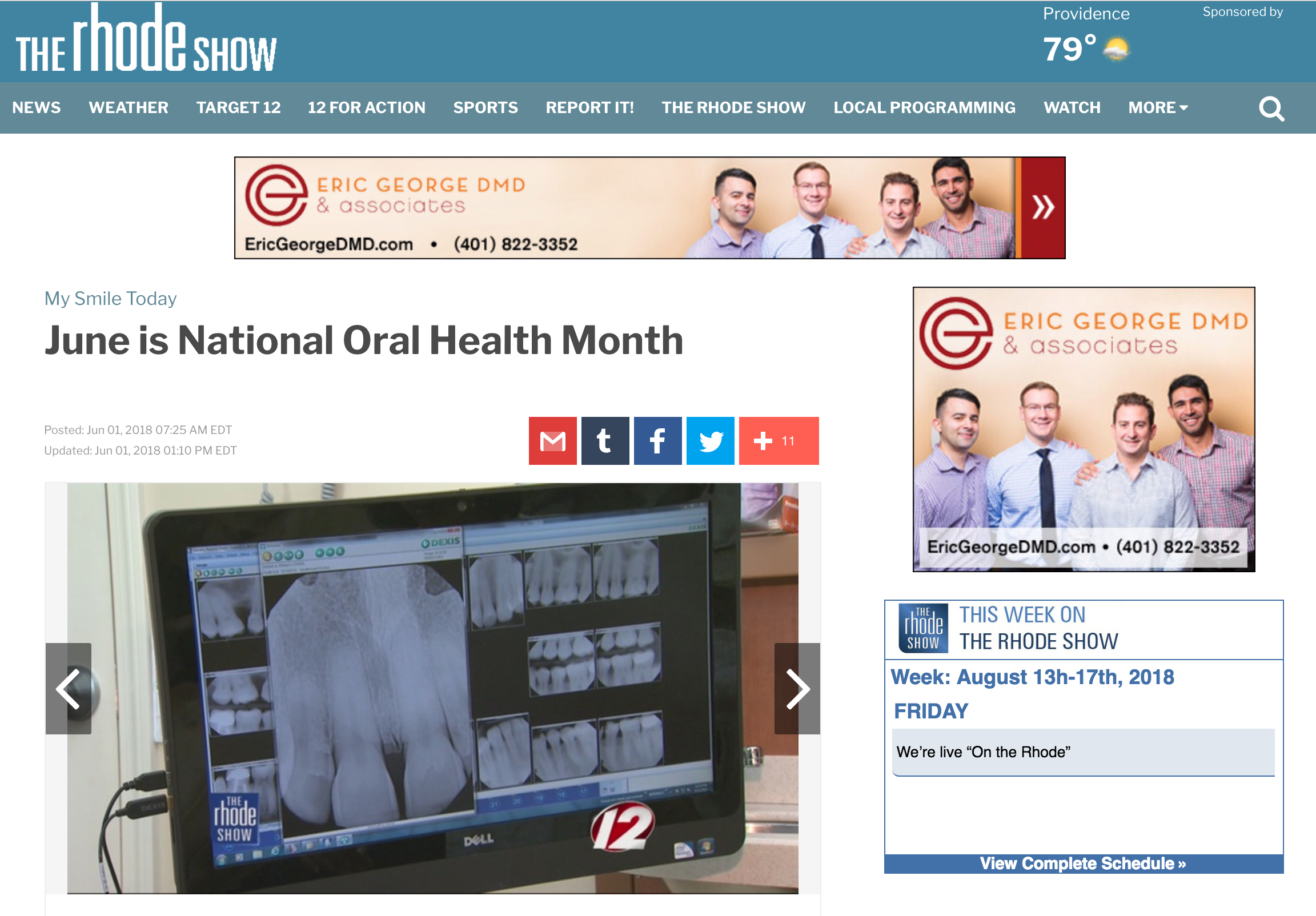 June is National Oral Health Month – My Smile Today – The Rhode Show